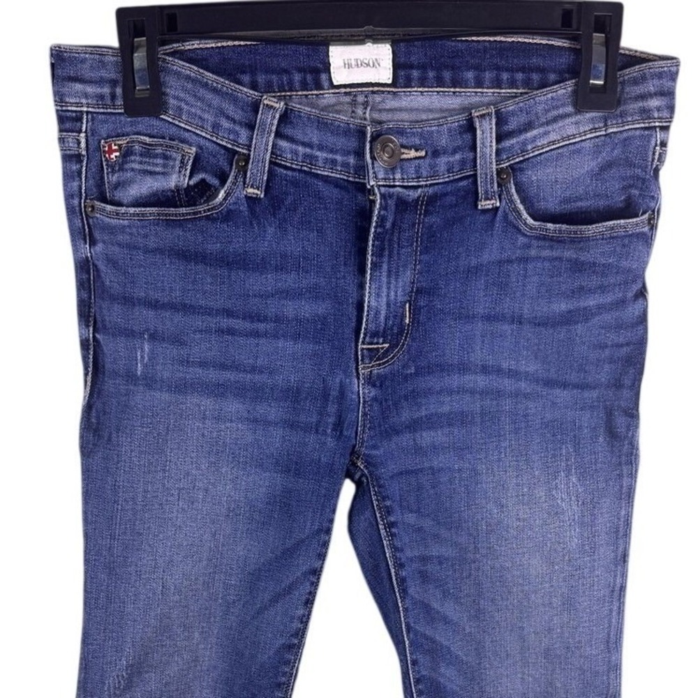Hudson Krista Super Skinny Jeans Womens 28 Blue Mid Rise Distressed Stretch